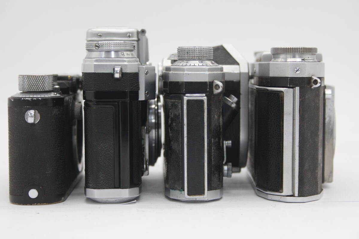 Y760 ライカ Leica DIII ブラック コンタックス Contax III型 Hexacon Praktica FX フィルムカメラボディ 4台セット ジャンクの画像5
