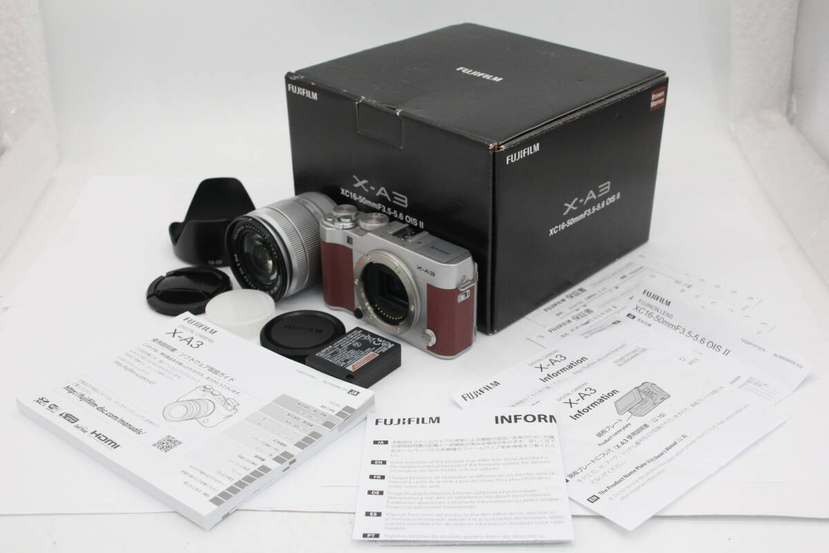 Y817 【元箱付き】 富士フィルム Fujifilm X-A3 Super EBC XC 16-50mm F3.5-5.6 OIS II ミラーレス一眼 ボディレンズセット ジャンクの画像1