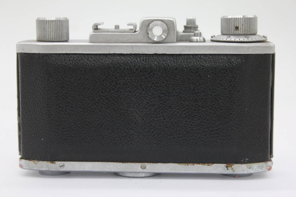 Y822 ピジョン Pigeon Tomioka S-Lausar 4.5cm F3.5 フィルムカメラ レザーケース付き ジャンクの画像4