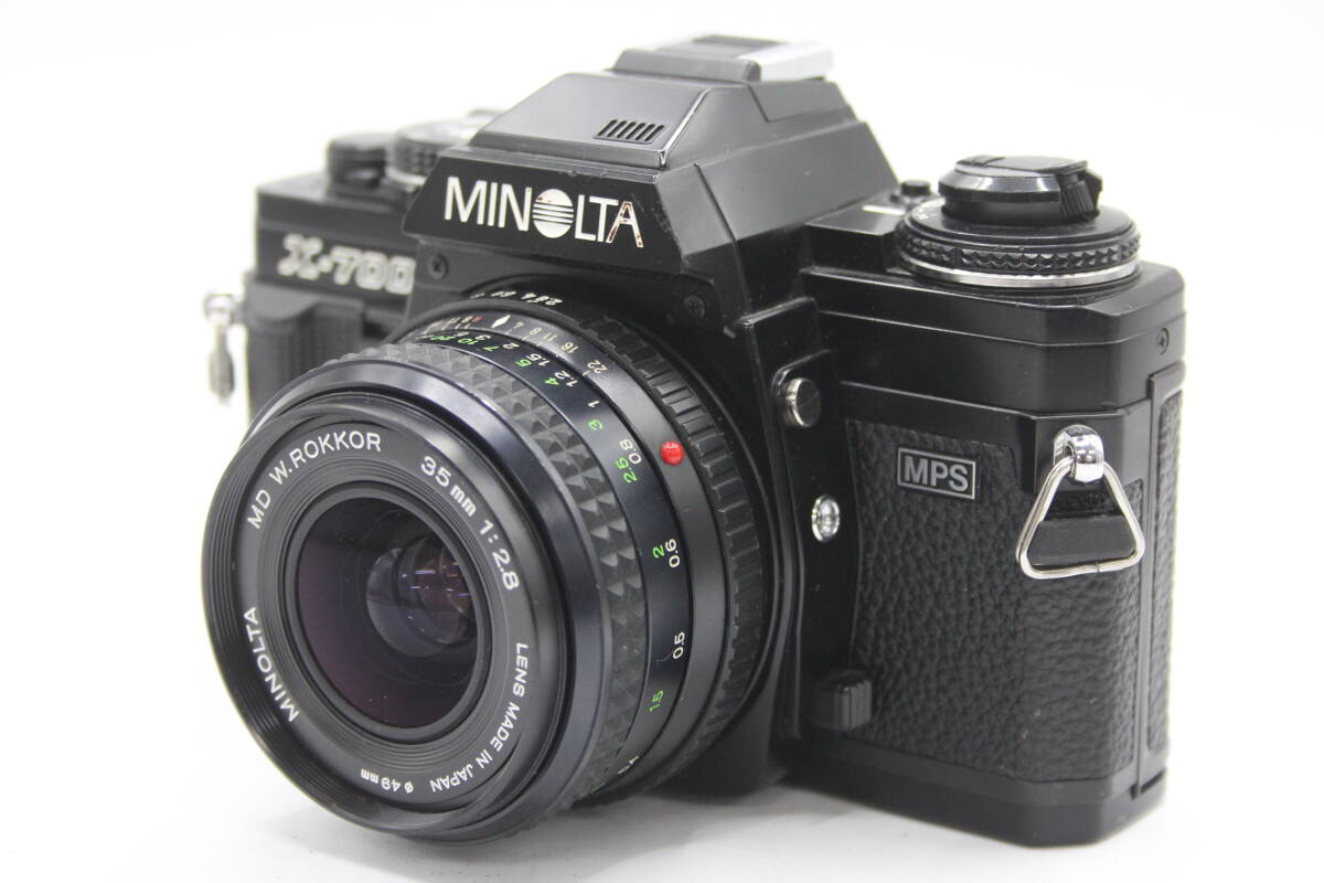 Y886 ミノルタ Minolta X-700 MD W.Rokkor 35mm F2.8 フィルムカメラ ボディレンズセット ジャンクの画像1