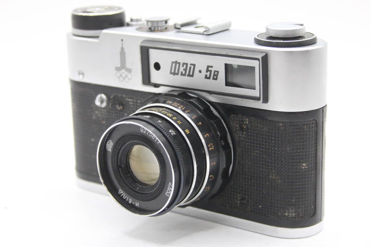 Y957 フェド FED 5B 53mm F2.8 ロシア製35mmフィルムカメラ ボディレンズセット ジャンクの画像1