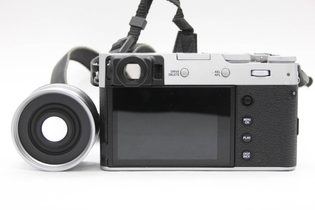 Y1002 富士フィルム Fujifilm X100V Super EBC 23mm F2 II デジタルカメラ FujinonLens WCL-X100 II Equiv 135/28mm レンズセット ジャンクの画像4