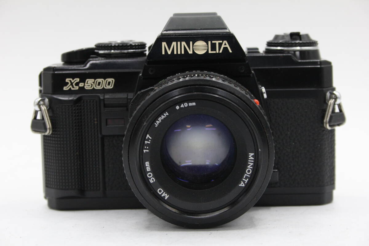 Y1004 ミノルタ Minolta X-500 MD 50mm F1.7 フィルムカメラ ボディレンズセット ジャンクの画像2