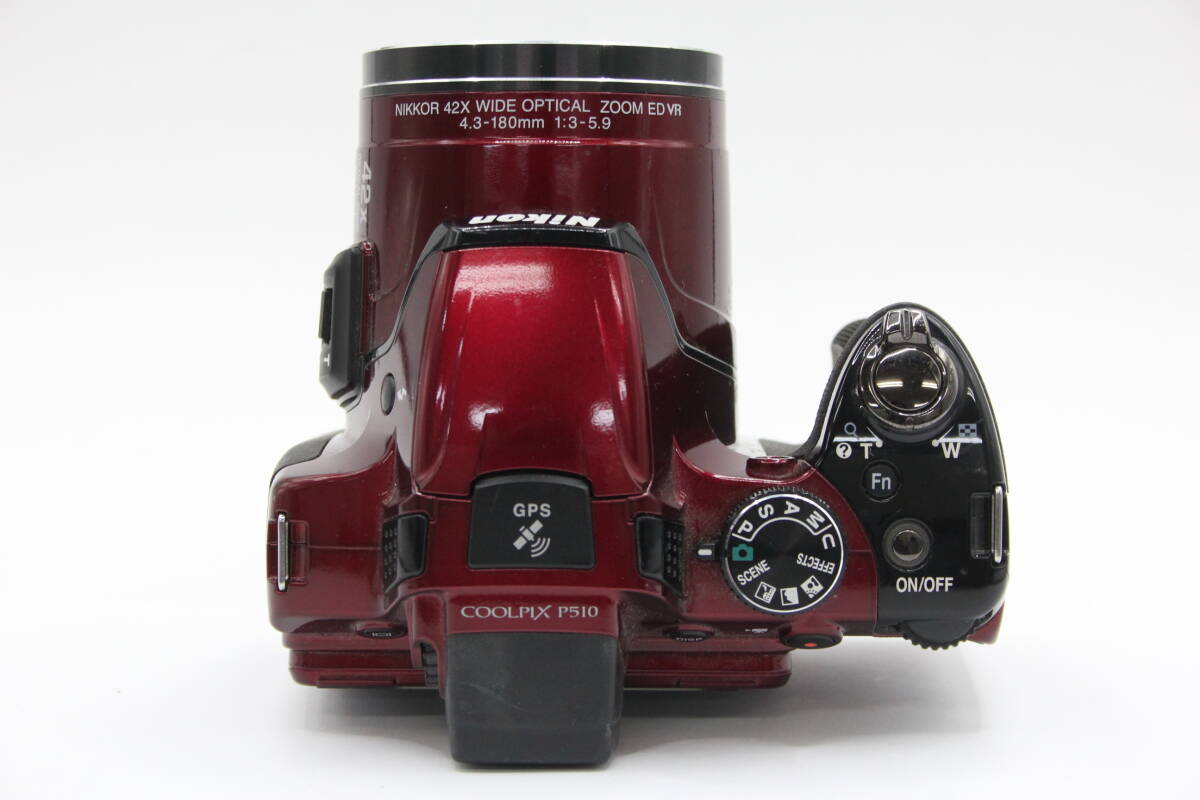 Y1020 ニコン Nikon Coolpix P510 レッド コンパクトデジタルカメラ ジャンク_画像6