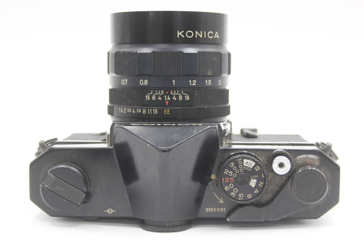 Y1032 コニカ Konica FTA ブラック Hexanon 57mm F1.4 フィルムカメラ ボディレンズセット ジャンクの画像6
