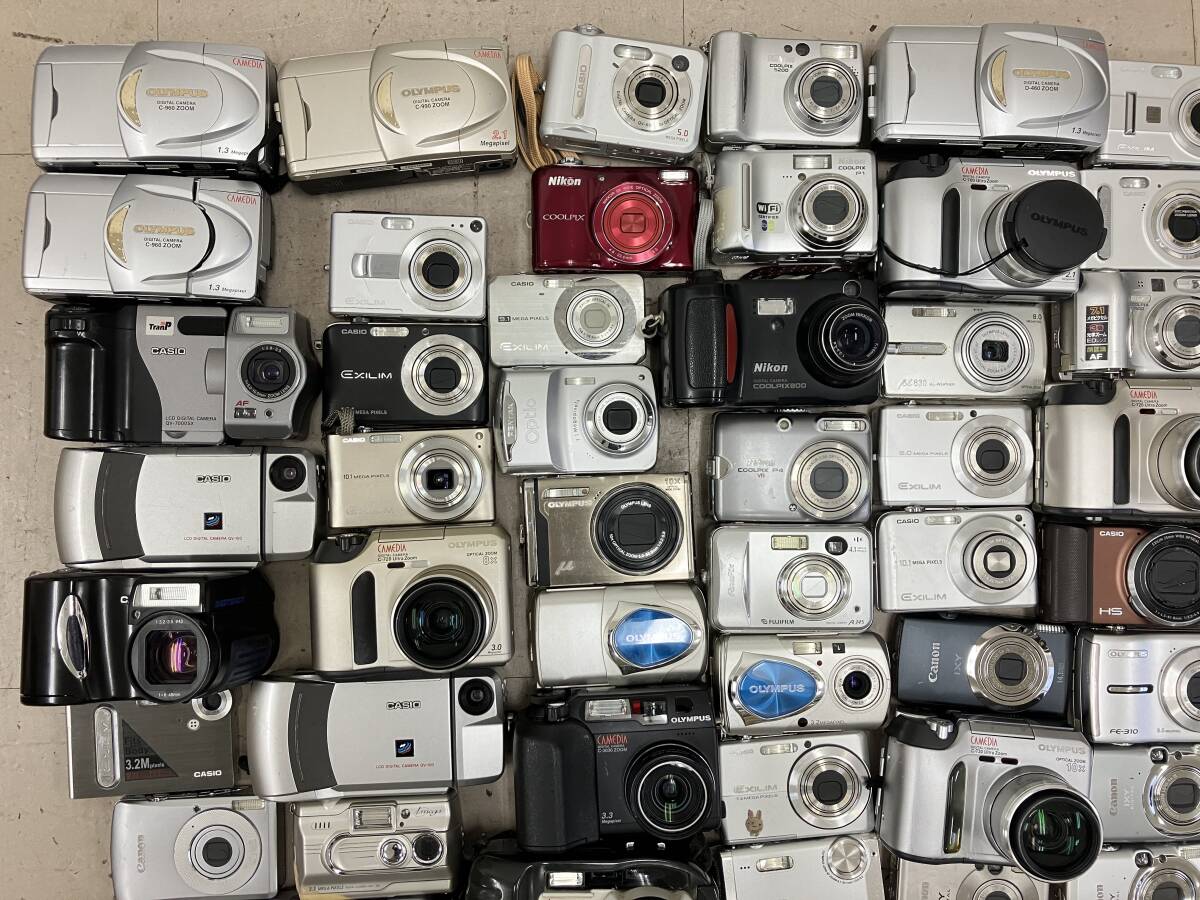 [ large amount 90 piece and more ] Casio Olympus Canon etc. compact digital camera etc. large amount summarize Junk D3