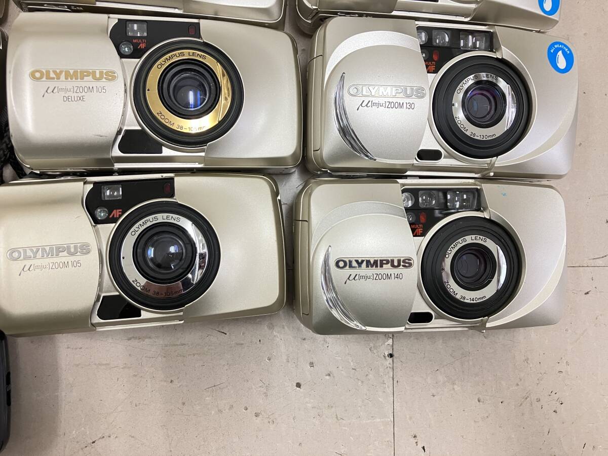 【大量10個】 オリンパス Olympus ミュー μ ブラック 等 コンパクトカメラ 大量 シリーズ まとめ ジャンク D47の画像6