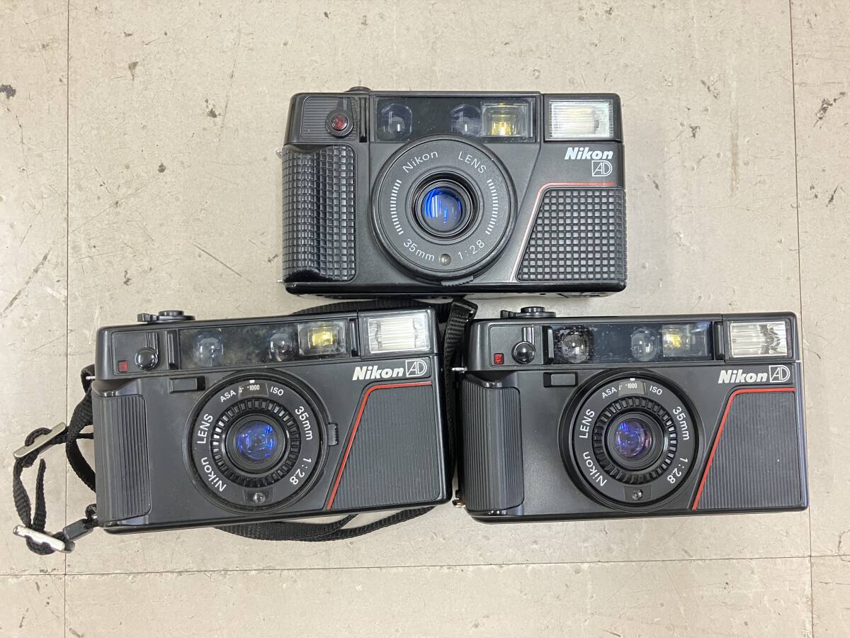【3個】 ニコン Nikon L35AD iso1000 L35AD2 コンパクトカメラ シリーズ まとめ ジャンク D40の画像1