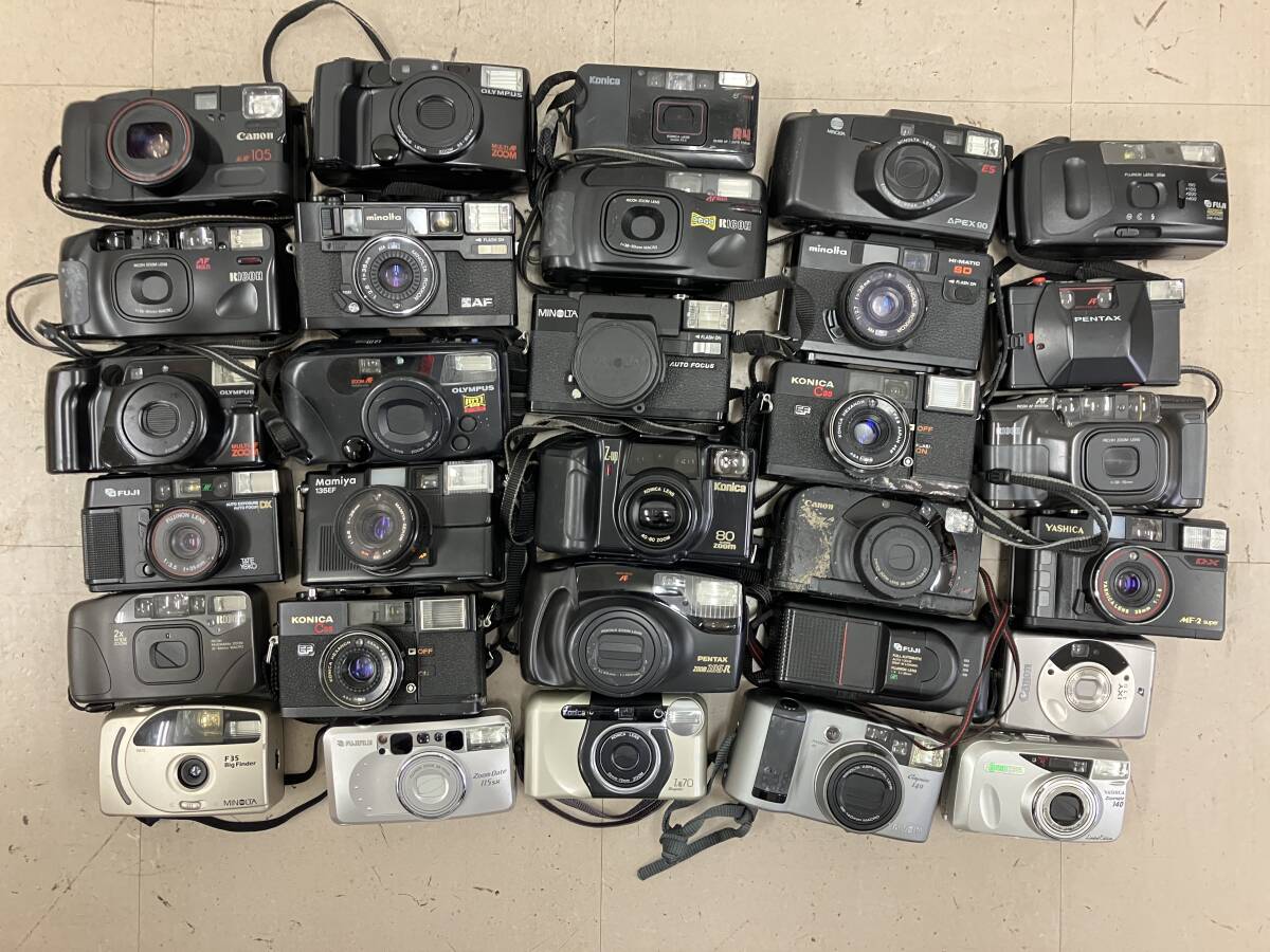 【大量30個】 コニカ オリンパス 富士フィルム 等 コンパクトカメラ 大量 まとめ ジャンク D46の画像1