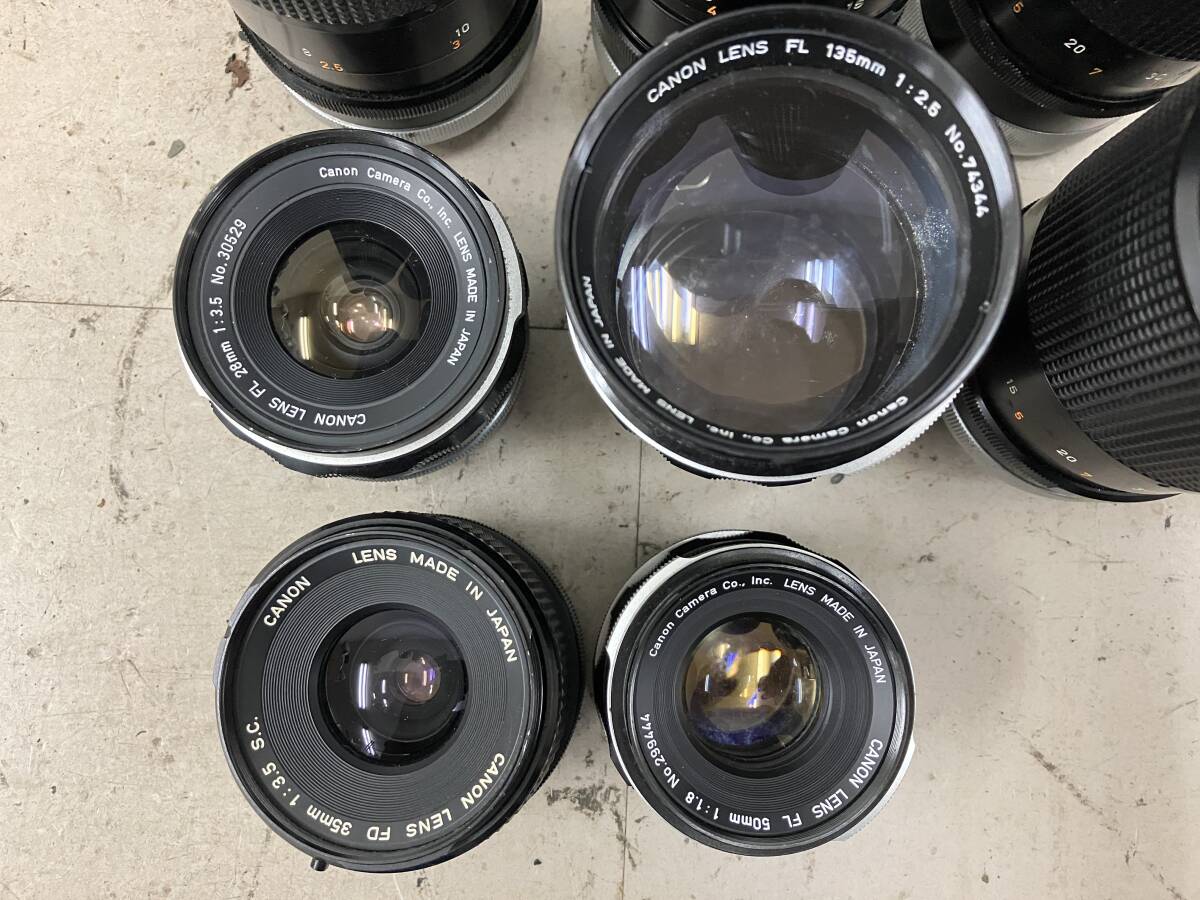 【大量10個】 キャノン Canon Lens FD 200mm F1.4 S.S.C. FL 135mm F2.5 等 レンズ シリーズ 大量 まとめ ジャンク D56の画像4