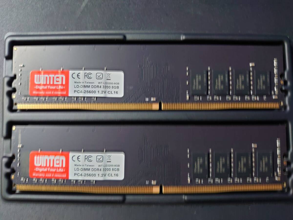 WINTEN PC4-25600(DDR4-3200) 1.2V CL16 計16GBの画像1
