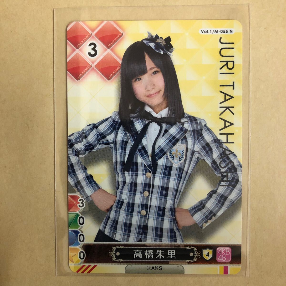 AKB48 高橋朱里 トレカ アイドル グラビア カード M-055N タレント トレーディングカード_画像1