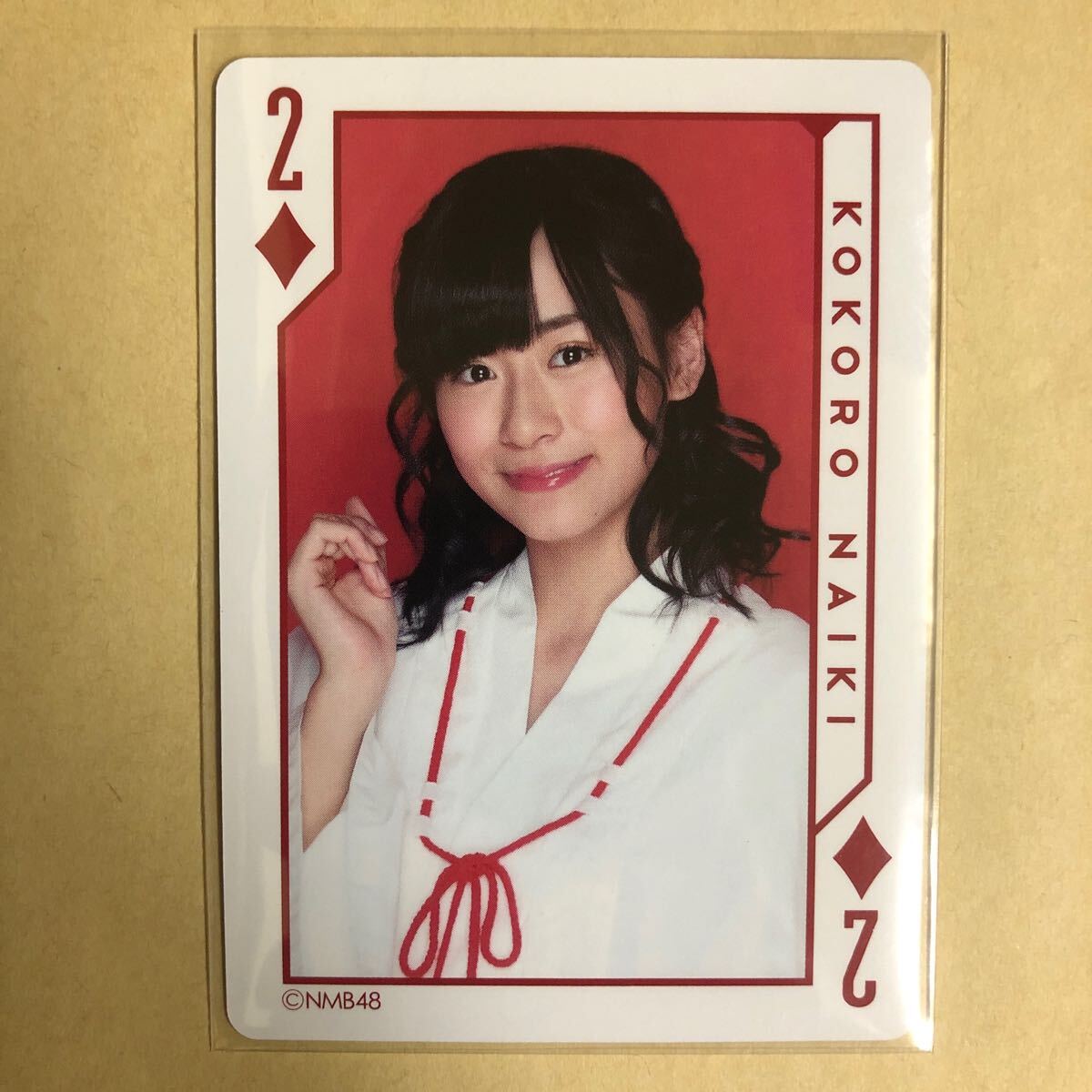 NMB48 内木志 2015 トレカ アイドル グラビア カード トランプ タレント トレーディングカード 2 ダイヤ_画像1