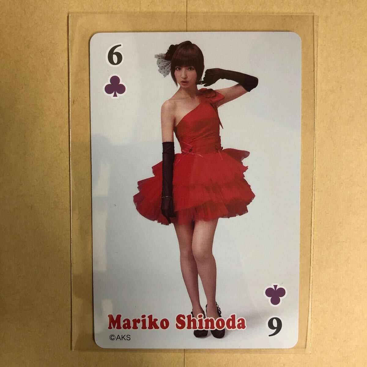 AKB48 篠田麻里子 2012 セガ セブンイレブン限定 トレカ アイドル グラビア カード トランプ タレント トレーディングカード 6 クローバー_画像1