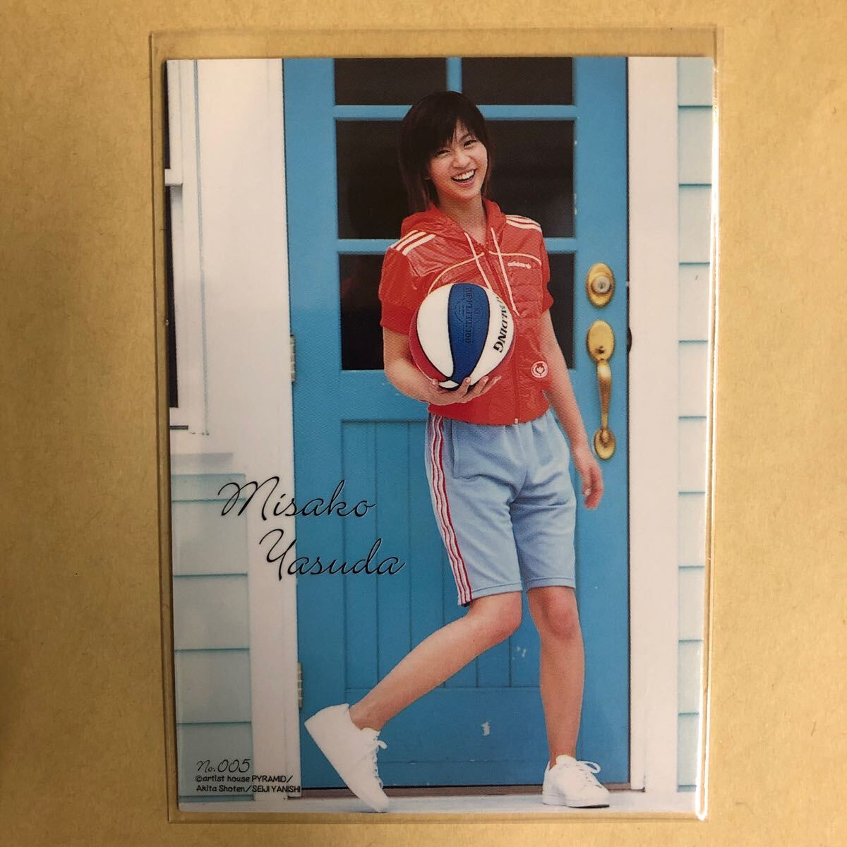 安田美沙子 チャンピオン トレカ アイドル グラビア カード 005 タレント トレーディングカード バスケットボール_画像2
