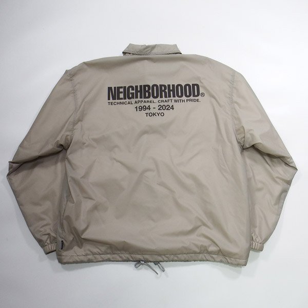 未使用同様 NEIGHBORHOOD WINDBREAKER JACKET-1 BEIGE 241TSNH-JKM01 M ネイバーフッド ウインドブレーカージャケット ベージュ_画像1