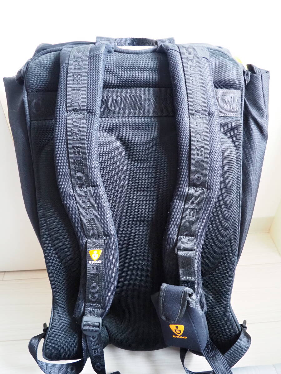 * rare rare ERGO TECHNO L go Techno hard shell backpack * yellow * rucksack *