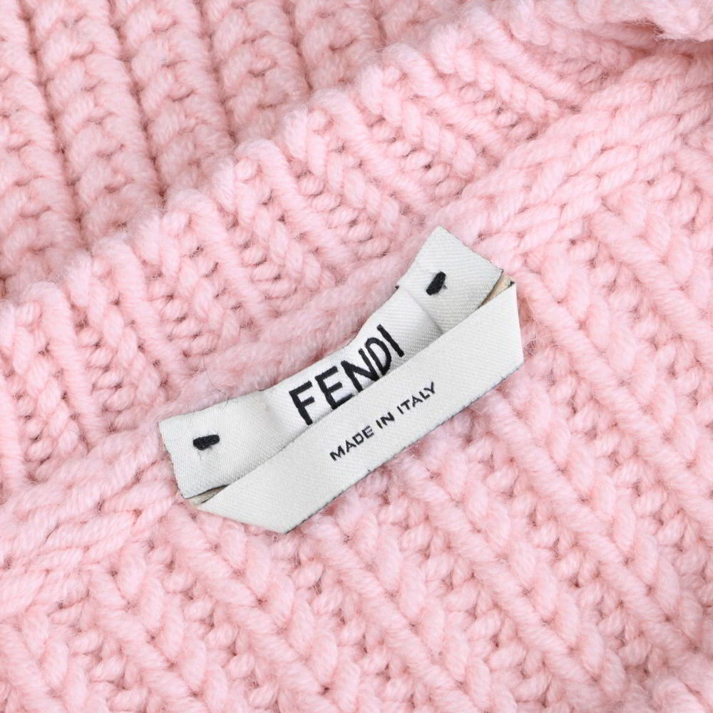 FENDI Logo шерсть тянуть over вязаный 42 розовый Fendi KL4BPB2C35