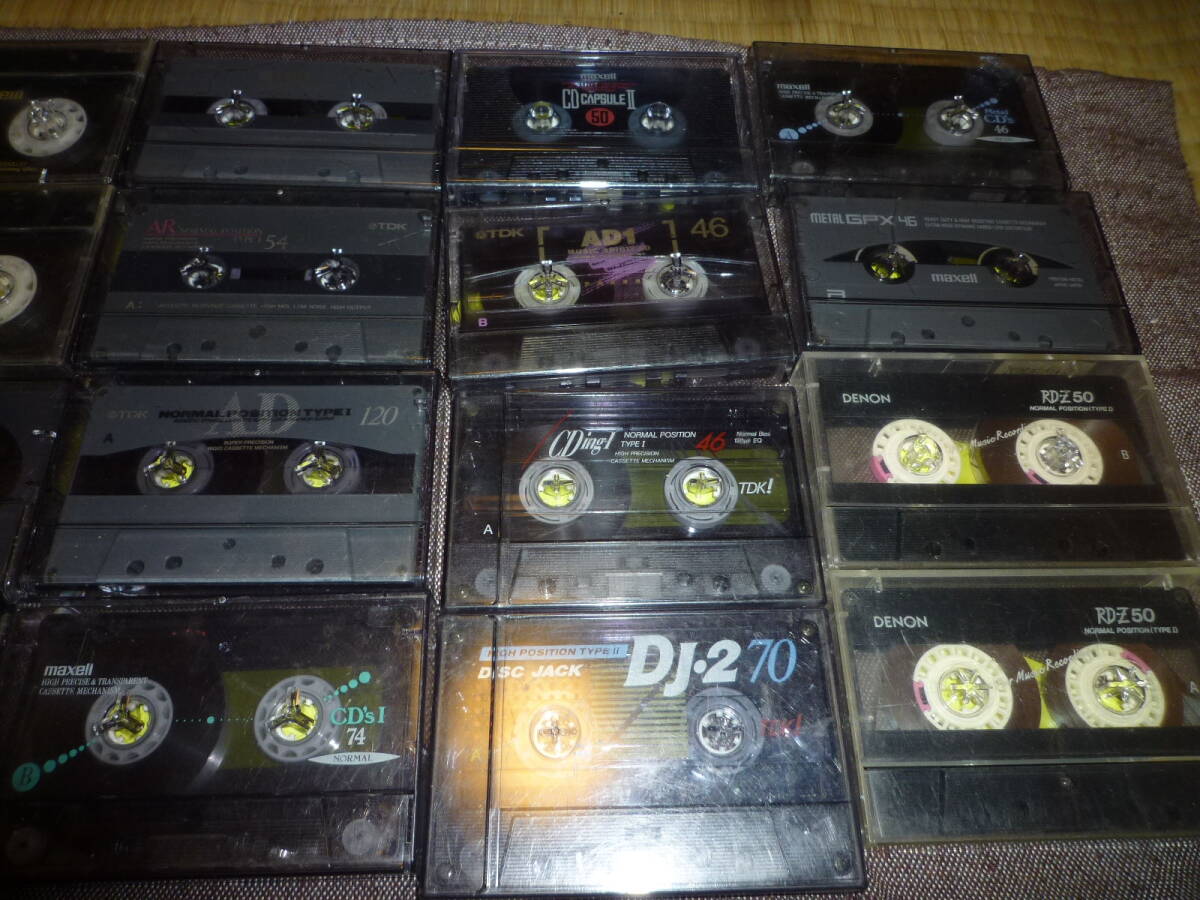 カセットテープ 録音済み 中古 合計28本 メタルテープは２本 SONY TDK AXIA maxel　DENON ノーマル ハイポジ ジャンク_画像4