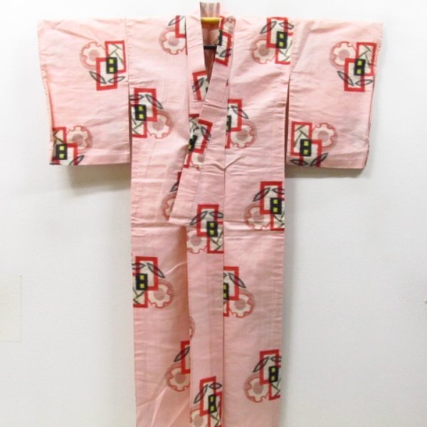 * kimono 10* 1 jpy silk kimono antique .. single . length 145cm.61cm [ including in a package possible ] **