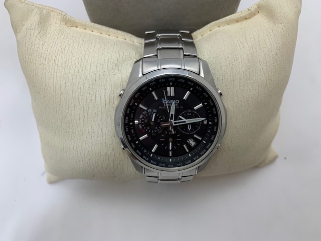 ☆1000円スタート☆ CASIO/カシオ/LINEAGE/リニエージ/wave ceptor/MULTI BAND 6/LIW-M610TDS/チタン/タフソーラー/メンズ腕時計 ◆24288の画像1