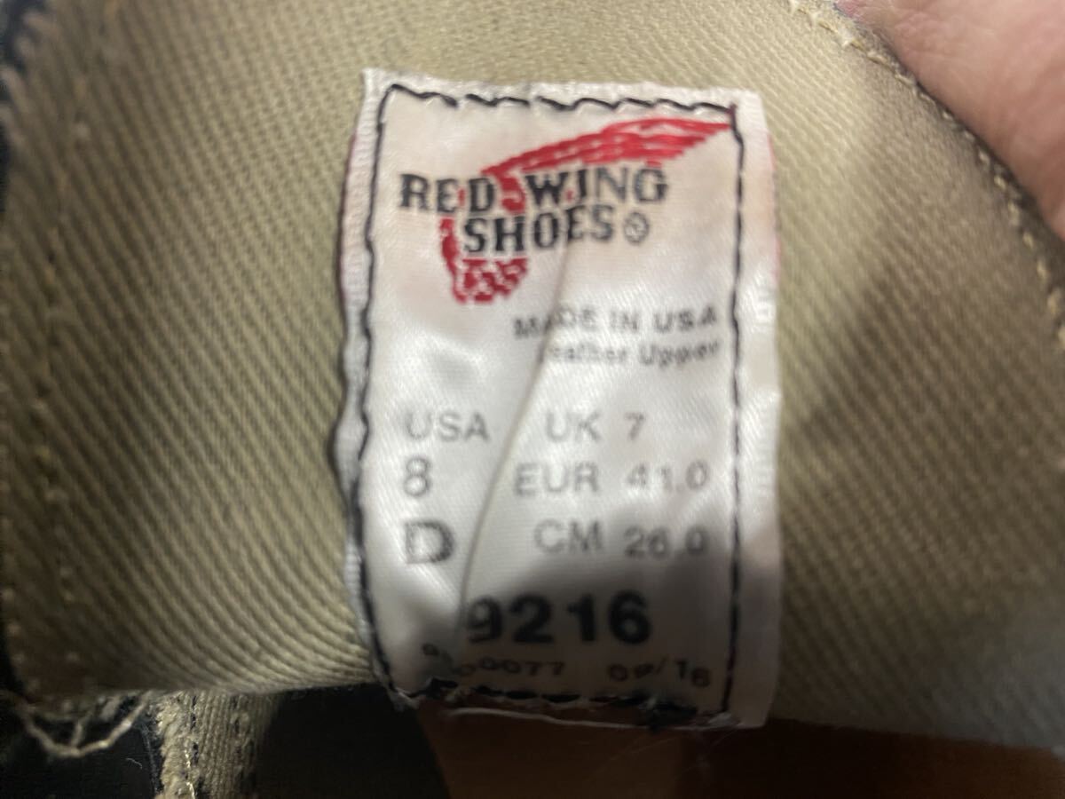 希少★使用僅か美品★9216★レッドウィング RED WING ★US8D(26.0〜26.5)チャッカブーツ FOREMAN CHUKKA フォアマン チャッカ の画像9