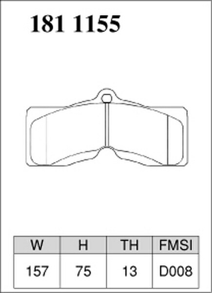 コルベット(C3) ブレーキパッド フロント左右セット ディクセル Mタイプ 1811155 DIXCEL フロントのみ CORVETTE ブレーキパット_画像3