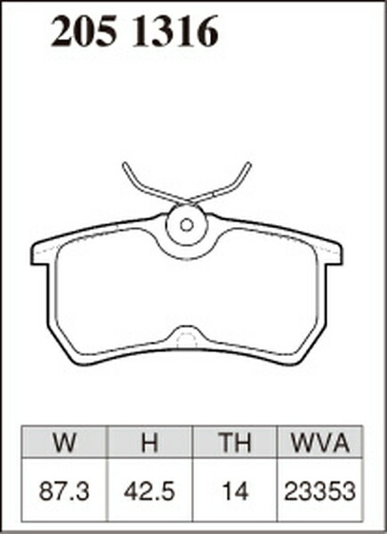  Focus WF0EDD brake pad rear left right set Dixcel M type 2051316 DIXCEL rear only Focus brake pad 