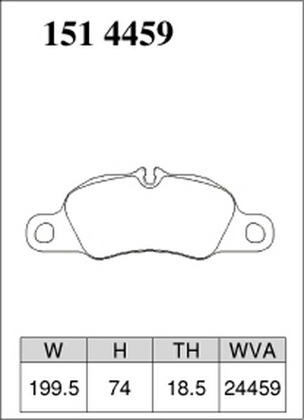 ボクスター 981MA122 ブレーキパッド フロント左右セット ディクセル REタイプ 1514459 DIXCEL フロントのみ Boxster ブレーキパット_画像2