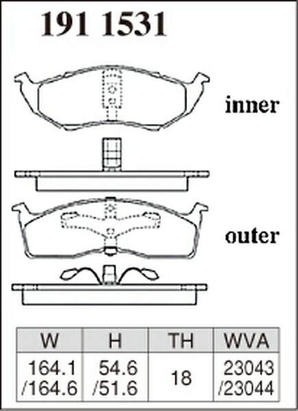  Voyager GS33S GS38S brake pad front left right set Dixcel Z type 1911531 DIXCEL front only VOYAGER brake pad 