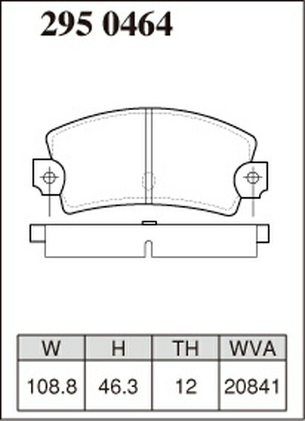  Dedra A835A5 brake pad rear left right set Dixcel Z type 2950464 DIXCEL rear only Dedra brake pad 