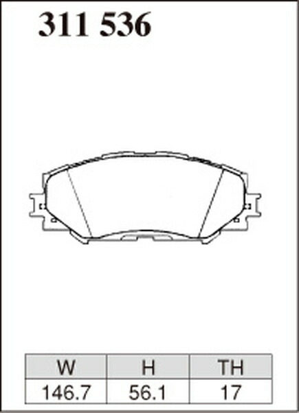 RAV4 30系 ブレーキパッド フロント左右セット ディクセル Xタイプ 311536 取付セット DIXCEL フロントのみ ラブ4 ブレーキパット_画像3