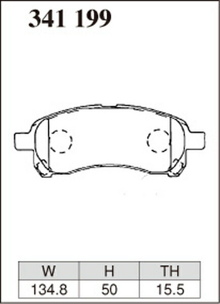 ミラージュ CJ4A ブレーキパッド フロント左右セット ディクセル Zタイプ 341199 DIXCEL フロントのみ MIRAGE ブレーキパット_画像3