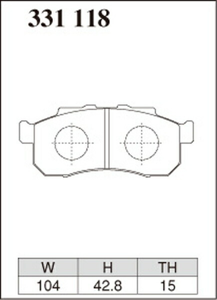 アクティ HH5 HH6 ブレーキパッド フロント左右セット ディクセル Zタイプ 331118 DIXCEL フロントのみ ACTY ブレーキパット_画像3
