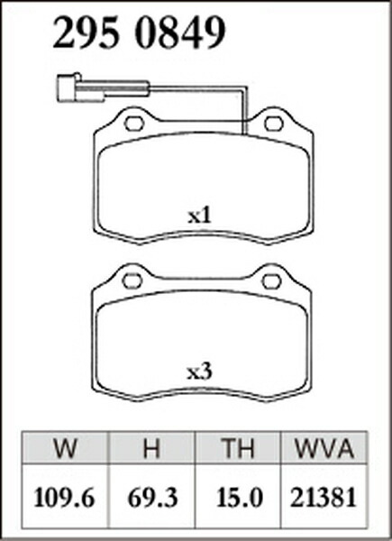  Ghibli MG30AA тормозные накладки задний левый и правый в комплекте Dixcel Z модель 2950849 DIXCEL только зад Ghibli тормоз накладка 