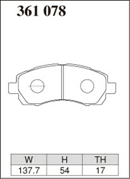 インプレッサ GF2 ブレーキパッド フロント左右セット ディクセル Zタイプ 361078 DIXCEL フロントのみ IMPREZA ブレーキパット_画像3