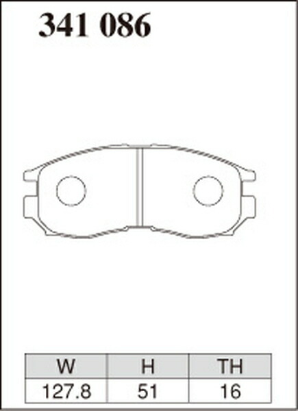 エクリプス D22A ブレーキパッド フロント左右セット ディクセル Zタイプ 341086 取付セット DIXCEL フロントのみ ECLIPSE ブレーキパット_画像3