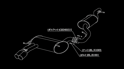 Q3 8UCPSF マフラー 柿本改 アインザッツ s-622 A6C3037B KAKIMOTO RACING 柿本 カキモト einsatz s-622 スポーツマフラー_画像2