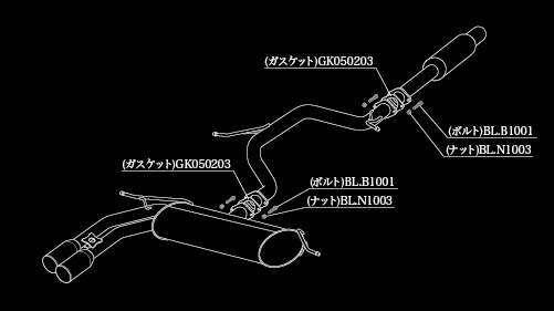 A3セダン 8VCPTL マフラー 柿本改 アインザッツ s-622 A6C3038C KAKIMOTO RACING 柿本 カキモト einsatz s-622 SEDAN スポーツマフラー_画像2