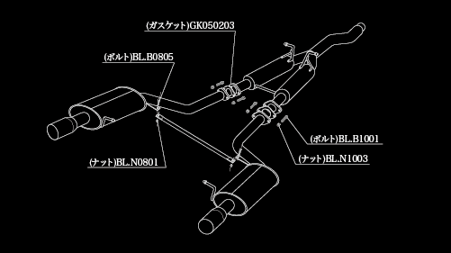 A4(B7) 8EBGBF マフラー 柿本改 アインザッツ s-622 A623003B KAKIMOTO RACING 柿本 カキモト einsatz s-622 スポーツマフラー_画像2