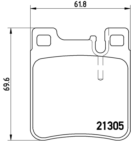 Eクラス W124 124092 ブレーキパッド リア左右セット ブレンボ ブラックパッド P50 017 brembo BLACK PAD リアのみ E-Class ブレーキパット_画像4