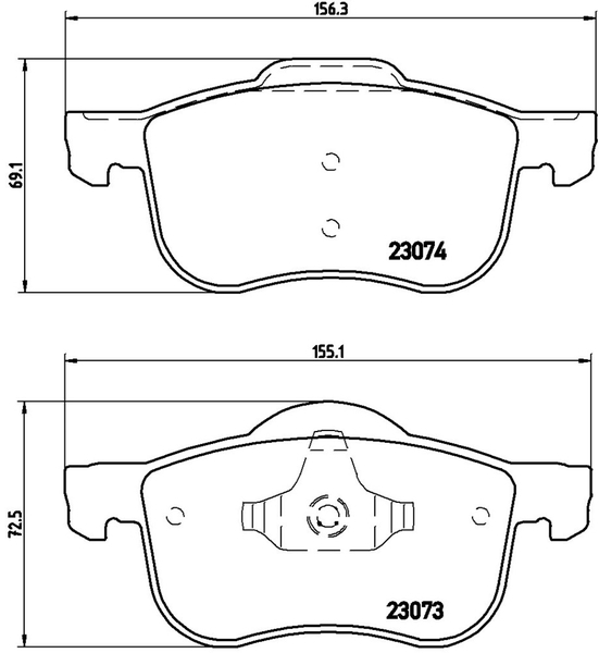 V70(II) SB5 ブレーキパッド フロント左右セット ブレンボ ブラックパッド P86 016 brembo BLACK PAD フロントのみ ブレーキパット_画像4