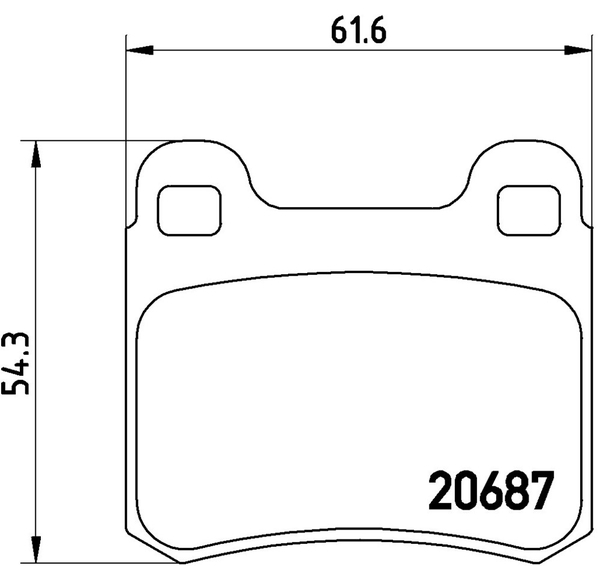 W201 201029 ブレーキパッド リア左右セット ブレンボ ブラックパッド P50 007 brembo BLACK PAD リアのみ 190-Class ブレーキパット_画像4