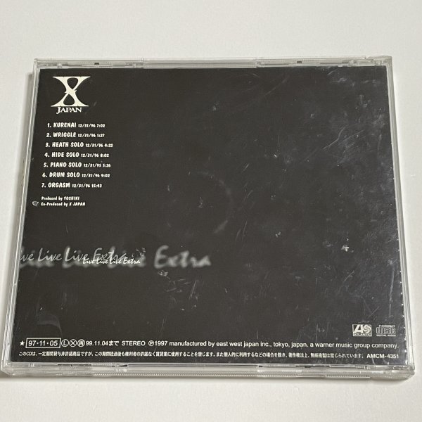 CD X JAPAN『Live Live Live Extra』ライブ・アルバム AMCM-4351_画像2