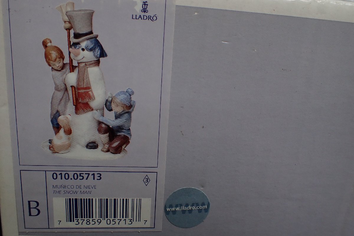 ★040885 リヤドロ LLADRO スノーマン 雪だるま 陶器人形 西洋磁器 置物 箱付★の画像10