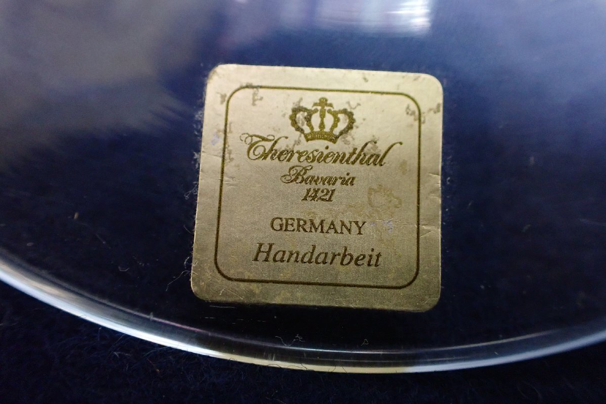 ★040952 テレジアンタール Theresienthal ババリア Handarbeit フラワーベース ガラス製★ の画像7