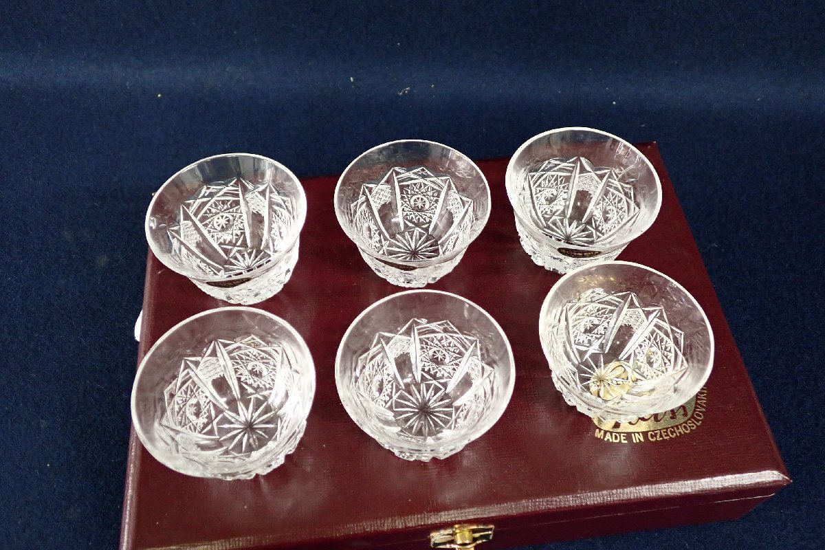 *042685 Bohemiabohe mia crystal посуда для сакэ чашечка для сакэ рюмка для сакэ шесть покупатель с футляром *