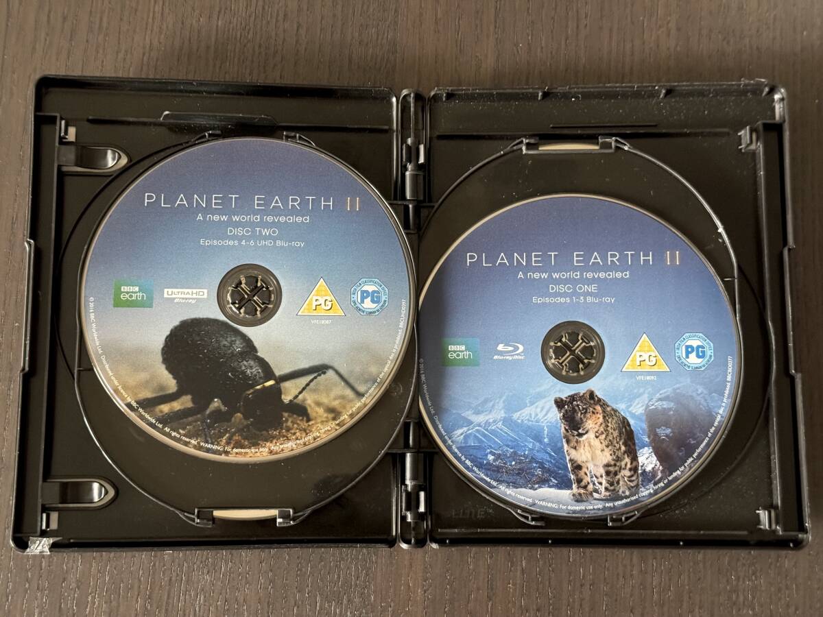 英国BBC製作 PLANET EARTH Ⅱ 4K UHD (HDR)＋ブルーレイ 4枚組 超美品 輸入盤 日本のプレイヤーで再生可能_画像4