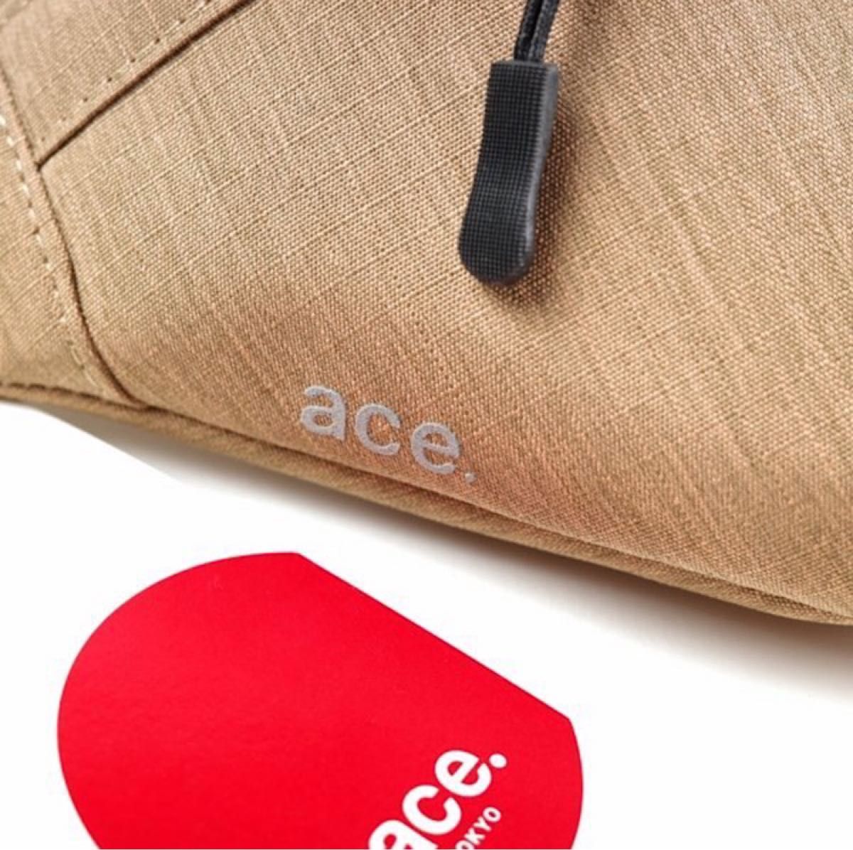 【新品タグ付】ace.TOKYO エース ACE コルティ ウエストポーチ ボディバッグ 軽量 ベージュ