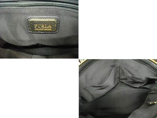 FURLA 2Way トートバッグ ジャダ GIADA ショルダーバッグ 黒 フルラ レザー USED品 苫小牧西店_画像5